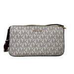 bolso michael kors (monograma claro con correa marrón)