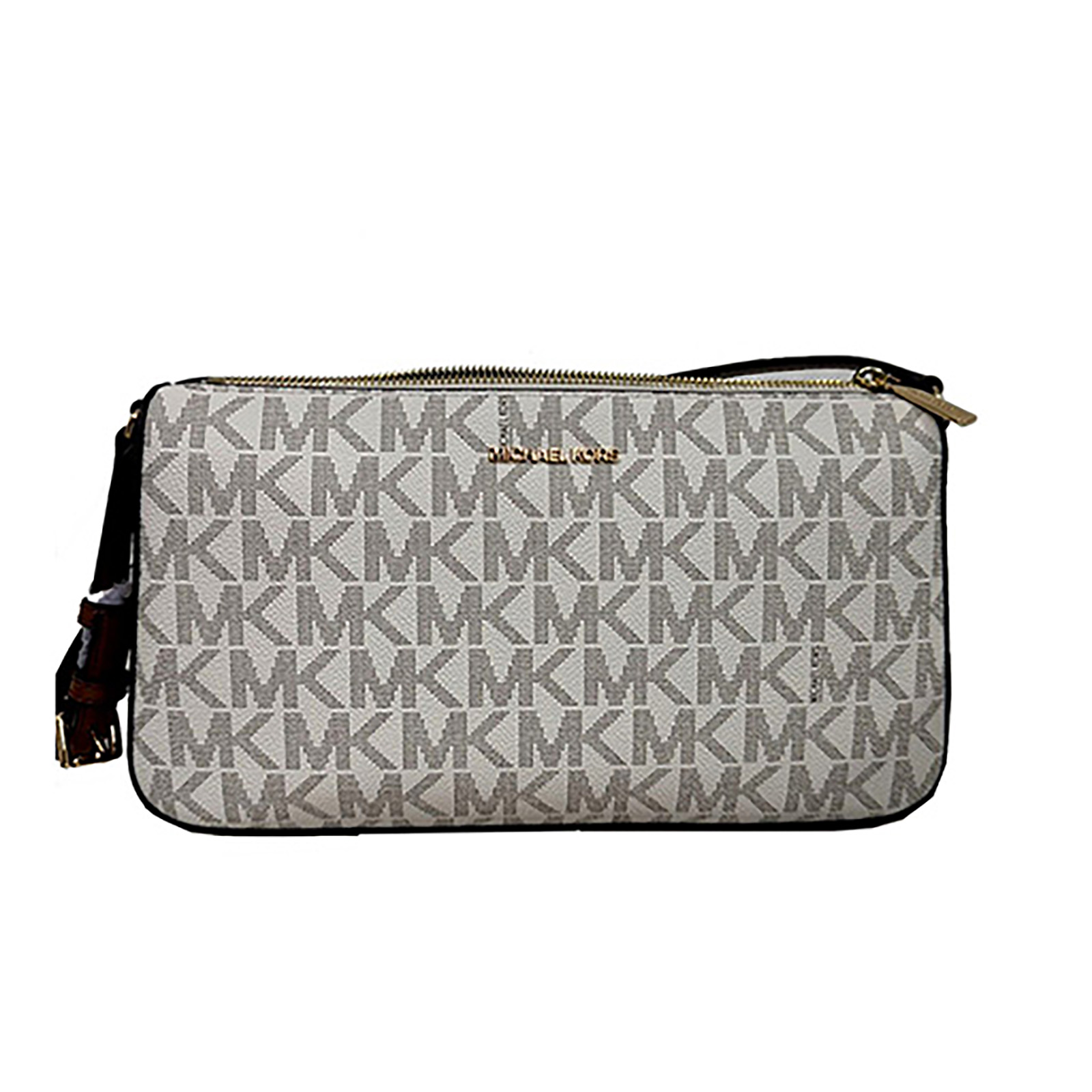 bolso michael kors (monograma claro con correa marrón) bolso michael kors (monograma claro con correa marrón)