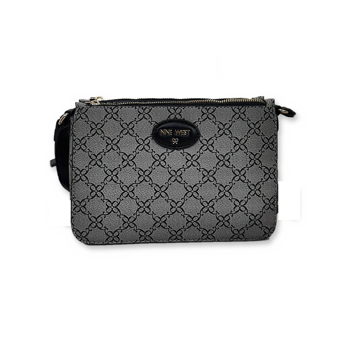 cartera crossbody gris/negro nine west cartera crossbody gris/negro nine west