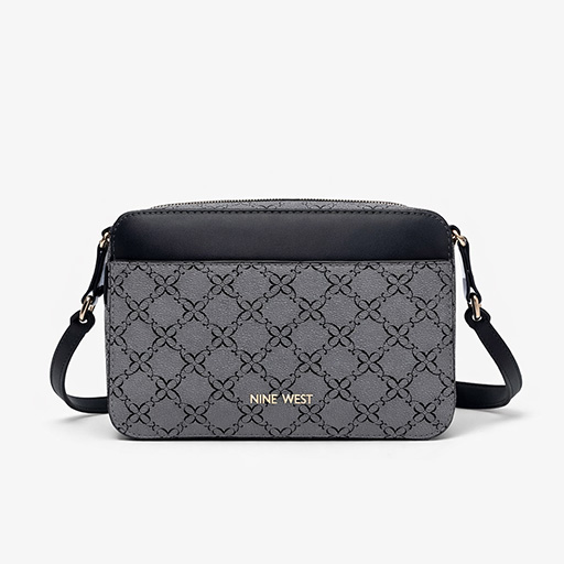 nine west cartera crossbody gris/negro nine west cartera crossbody gris/negro