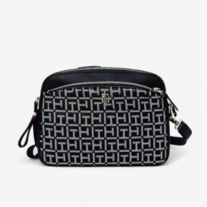 bolso tommy hilfilger cfossbody blanco/negro